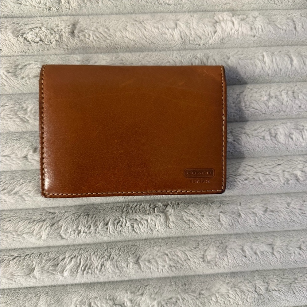 Coach Tan Leather Card Holder